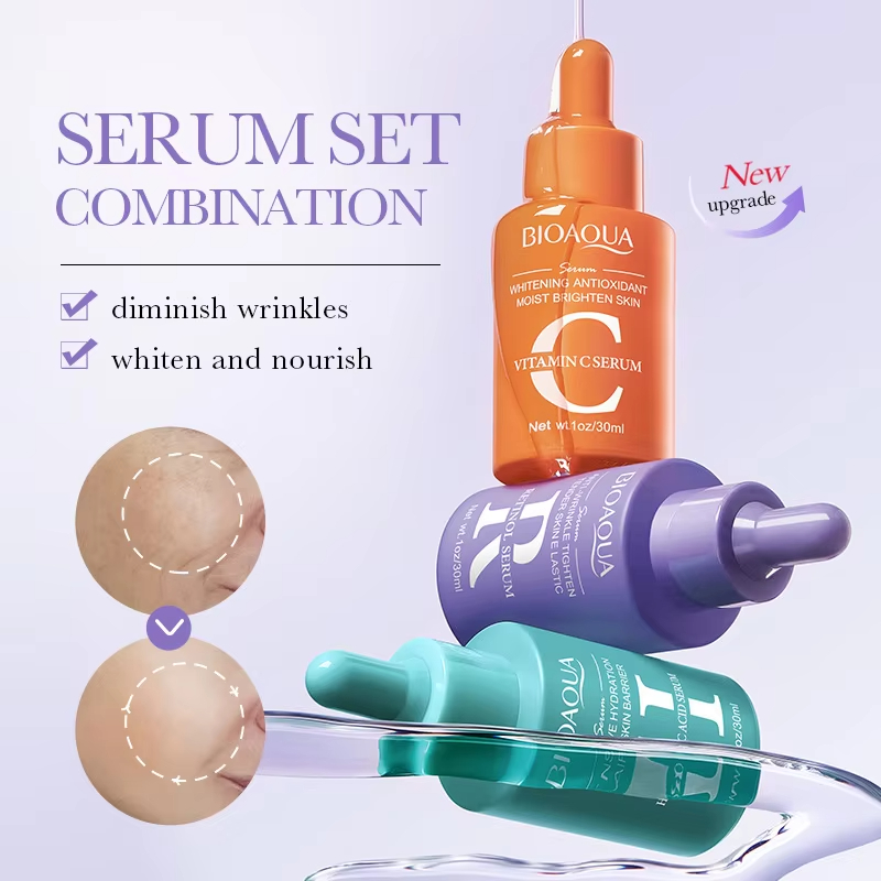 3pcs/set BIOAQUA Vitamin C Ret - The Ordinary Serum Hyaluronic Acid 评论和价格