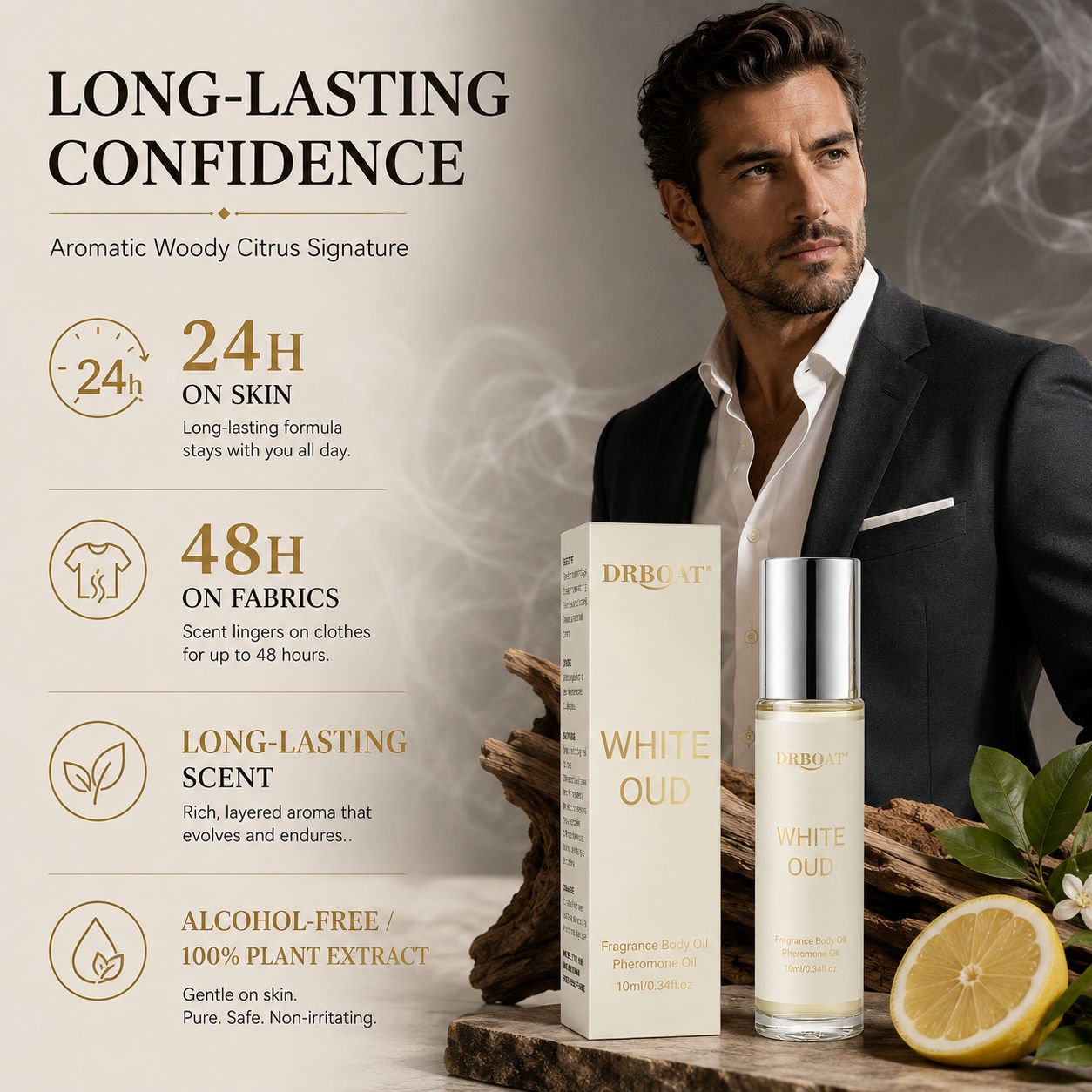 Men Roll-on Perfume Oil,Fresh  - Perfume Alcohol Fragrance 评论和价格